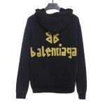  Balenciage distressed damaged double B tape letter Hoodie