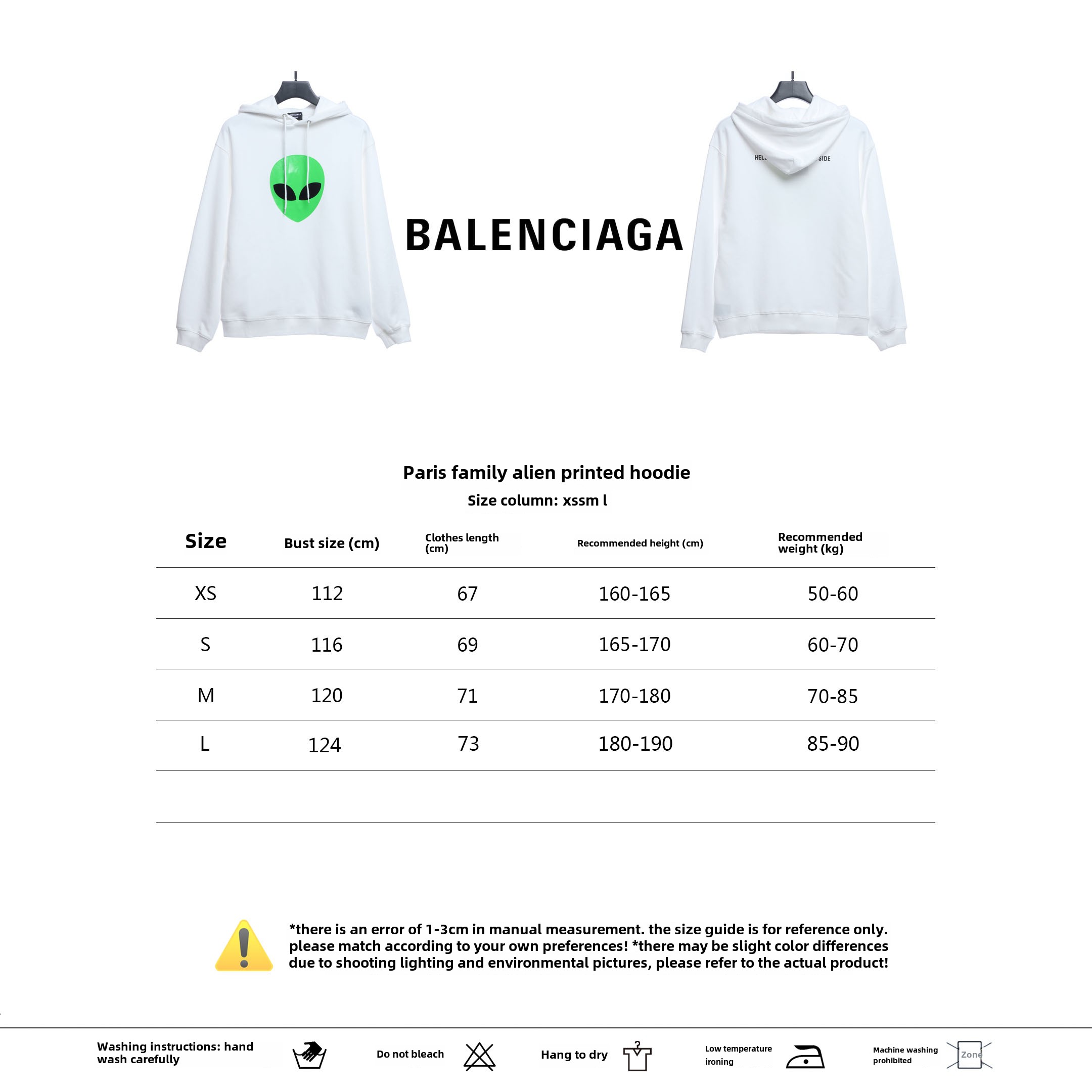 Balenciaga alien print Hoodie 1