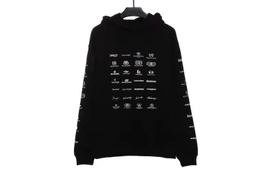 Balenciaga classic full print logo Hoodie 1 01