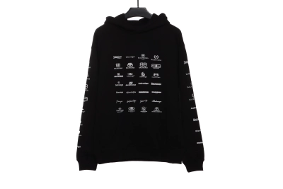 Balenciaga classic full print logo Hoodie 1 01
