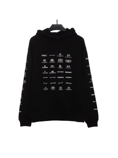 Balenciaga classic full print logo Hoodie 1 01