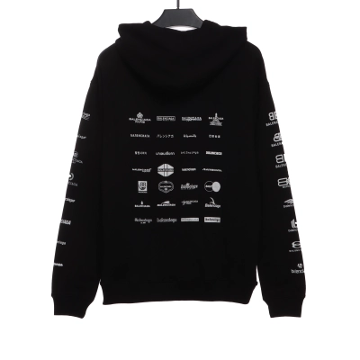 Balenciaga classic full print logo Hoodie 1 02