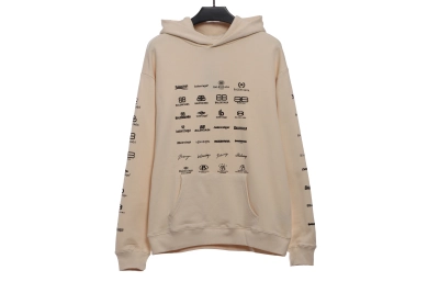 Balenciaga classic full print logo Hoodie 2 01