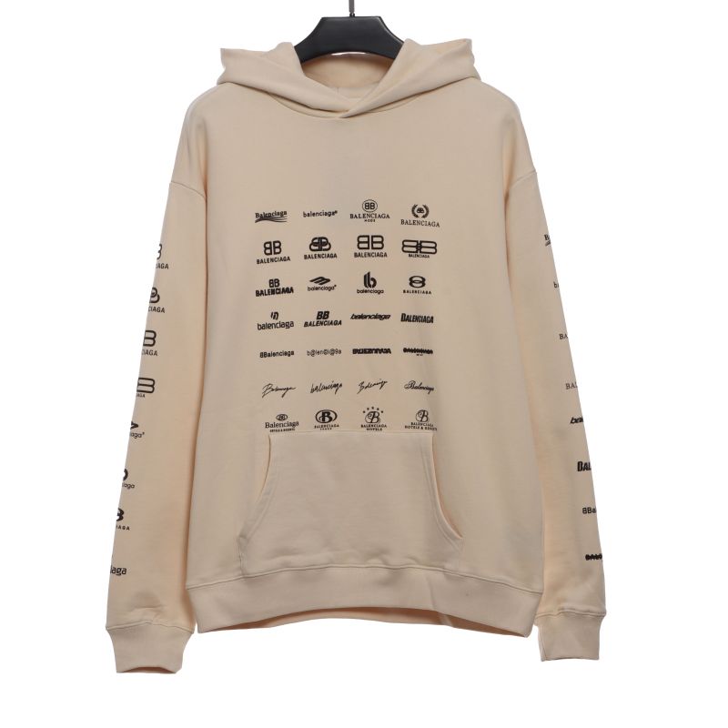  Balenciage classic full print logo Hoodie 2