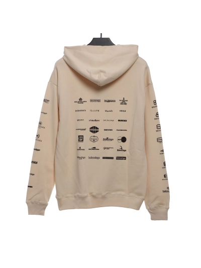 Balenciaga classic full print logo Hoodie 2 02