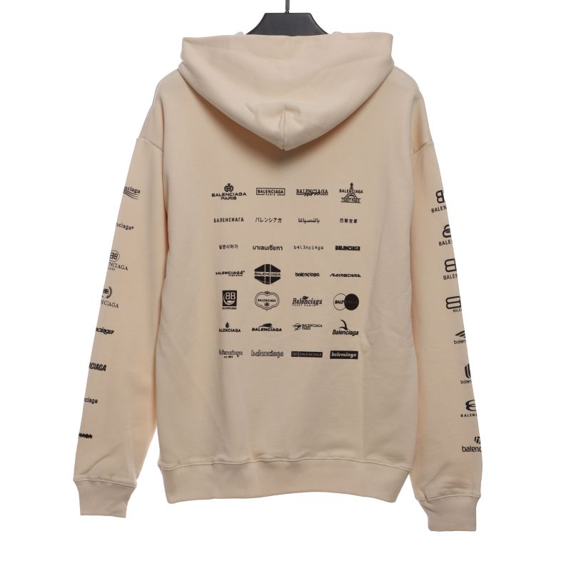  Balenciage classic full print logo Hoodie 2