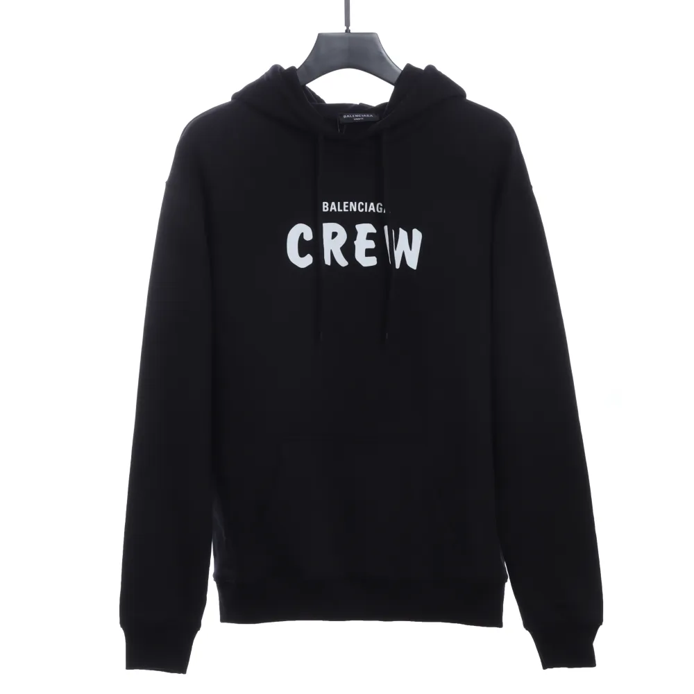  Balenciage CREW slogan print Hoodie