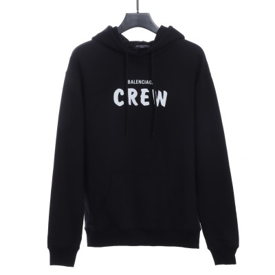  Balenciage CREW slogan print Hoodie 01