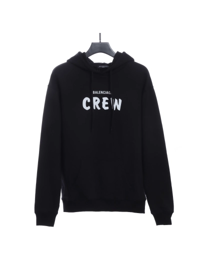 Balenciaga CREW slogan print Hoodie 01