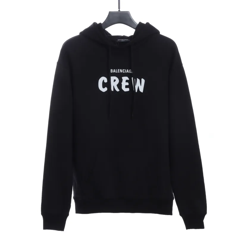  Balenciage CREW slogan print Hoodie