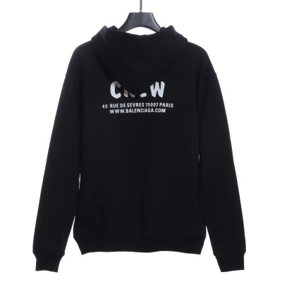  Balenciage CREW slogan print Hoodie 02