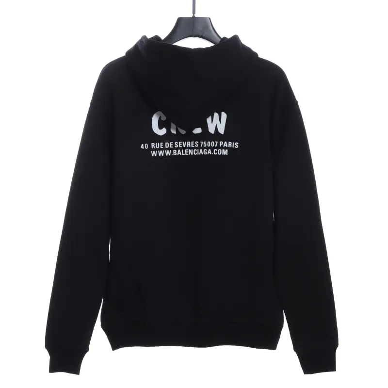  Balenciage CREW slogan print Hoodie
