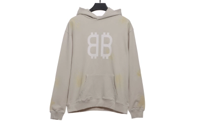Balenciaga distressed washed mud dyed double B Hoodie 1 01