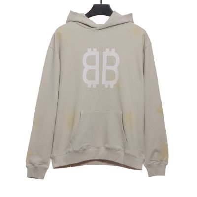  Balenciage distressed washed mud dyed double B Hoodie 1 01