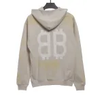  Balenciage distressed washed mud dyed double B Hoodie 1