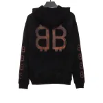  Balenciage distressed washed mud dyed double B Hoodie 2