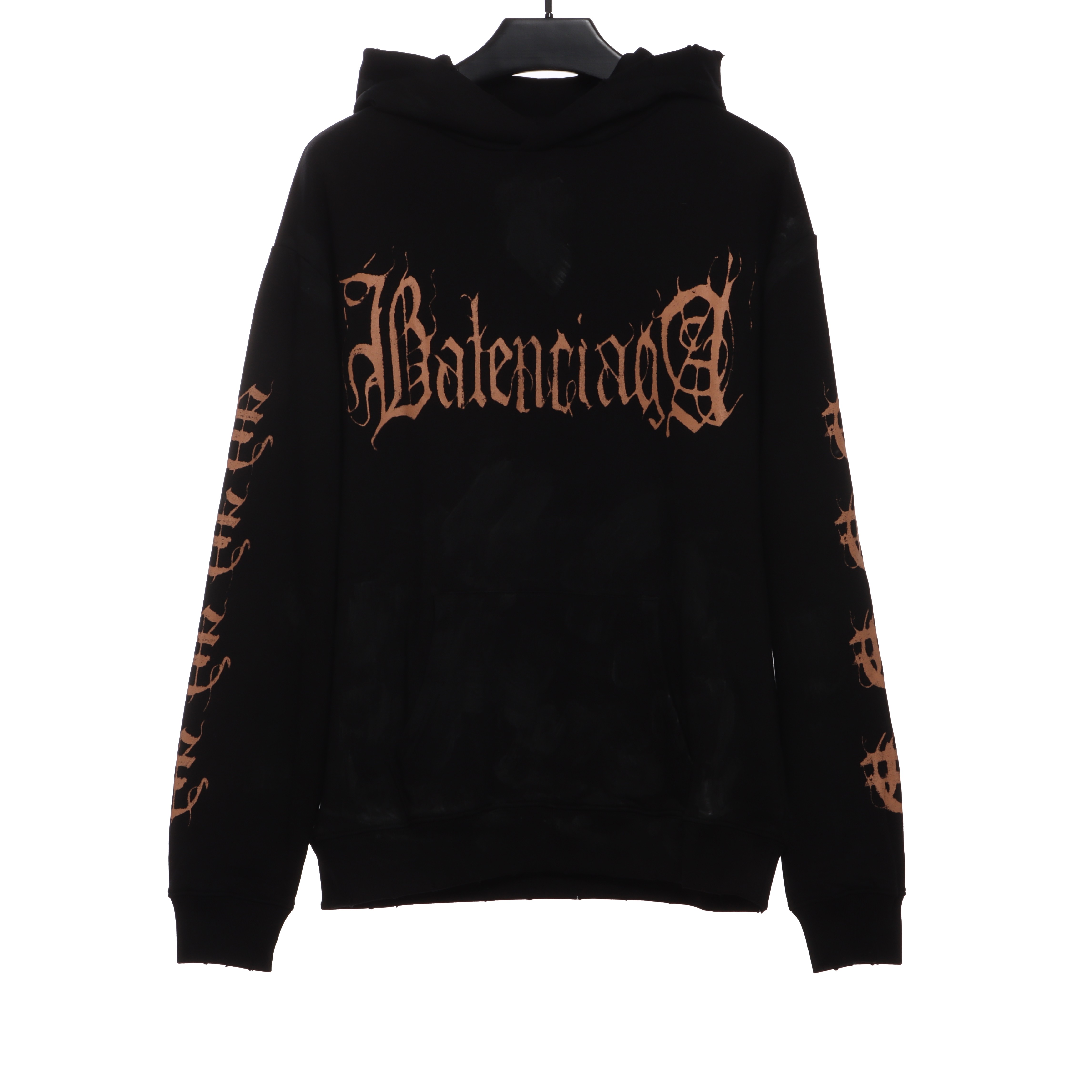 Balenciaga distressed washed Sanskrit Hoodie