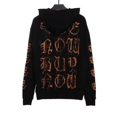  Balenciage distressed washed Sanskrit Hoodie 02