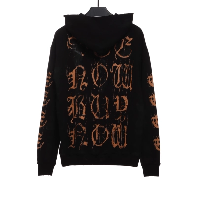 Balenciaga distressed washed Sanskrit Hoodie 02