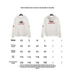  Balenciage front and back red double M Hoodie 1