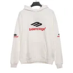  Balenciage front and back red double M Hoodie 1
