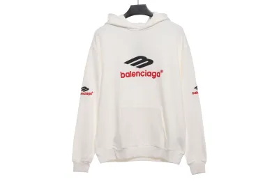 Balenciaga front and back red double M Hoodie 1 01