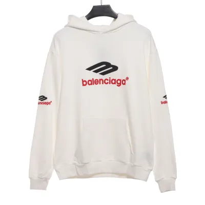 Balenciage front and back red double M Hoodie 1 01