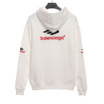  Balenciage front and back red double M Hoodie 1