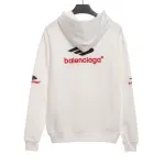  Balenciage front and back red double M Hoodie 1