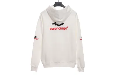 Balenciaga front and back red double M Hoodie 1 02