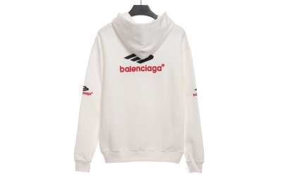 Balenciaga front and back red double M Hoodie 1 02