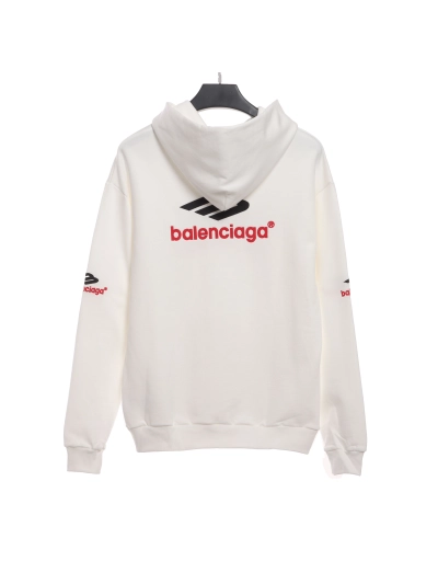 Balenciaga front and back red double M Hoodie 1 02