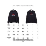  Balenciage front and back red double M Hoodie 2