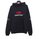  Balenciage front and back red double M Hoodie 2
