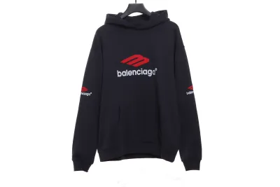 Balenciaga front and back red double M Hoodie 2 01