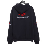  Balenciage front and back red double M Hoodie 2
