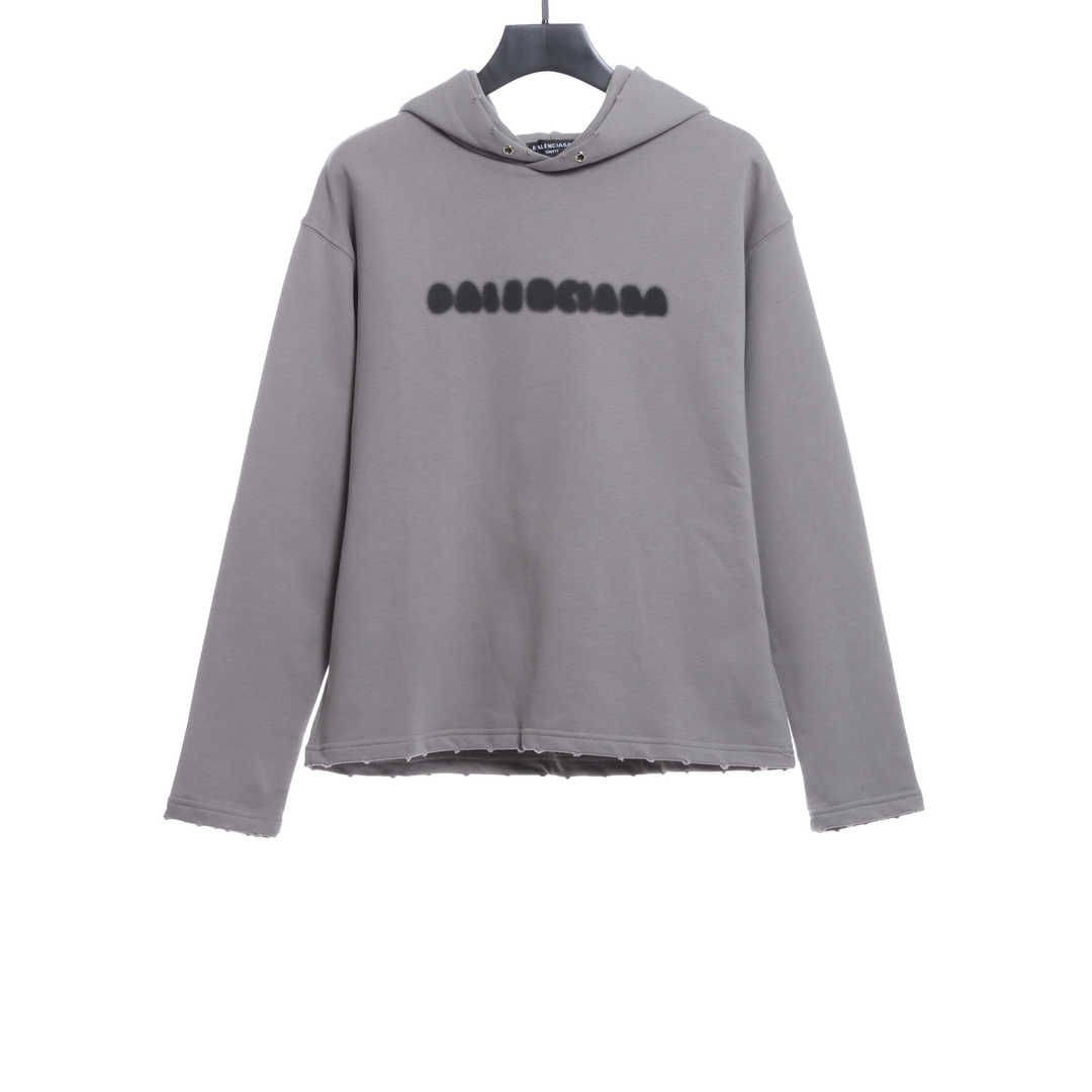 Balenciaga fuzzy letter print Hoodie