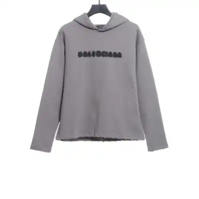  Balenciage fuzzy letter print Hoodie 01