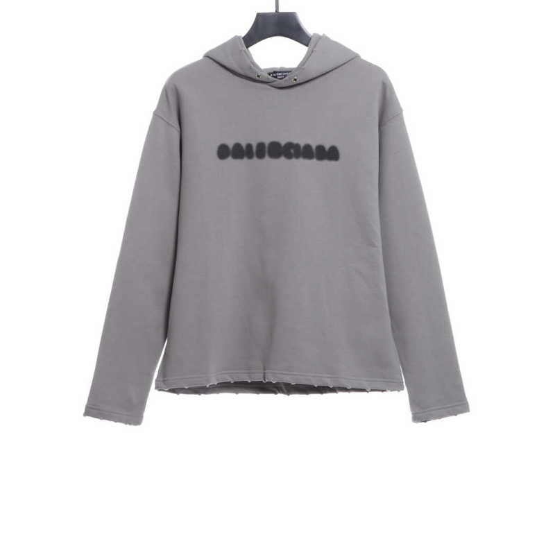  Balenciage fuzzy letter print Hoodie