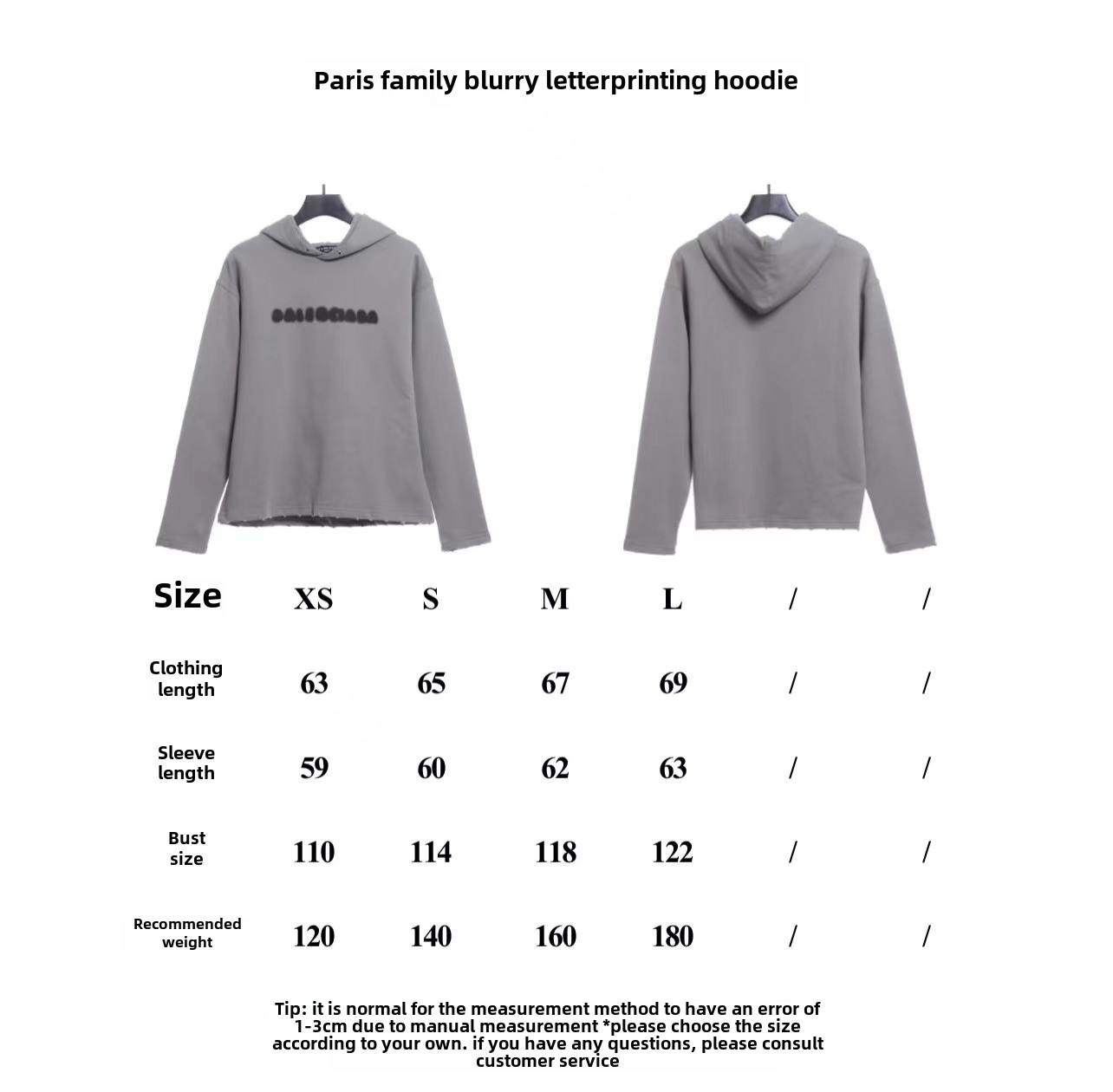 Balenciaga fuzzy letter print Hoodie