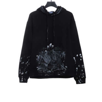  Balenciage graffiti ink Hoodie 01
