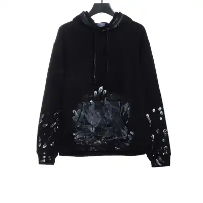  Balenciage graffiti ink Hoodie 01