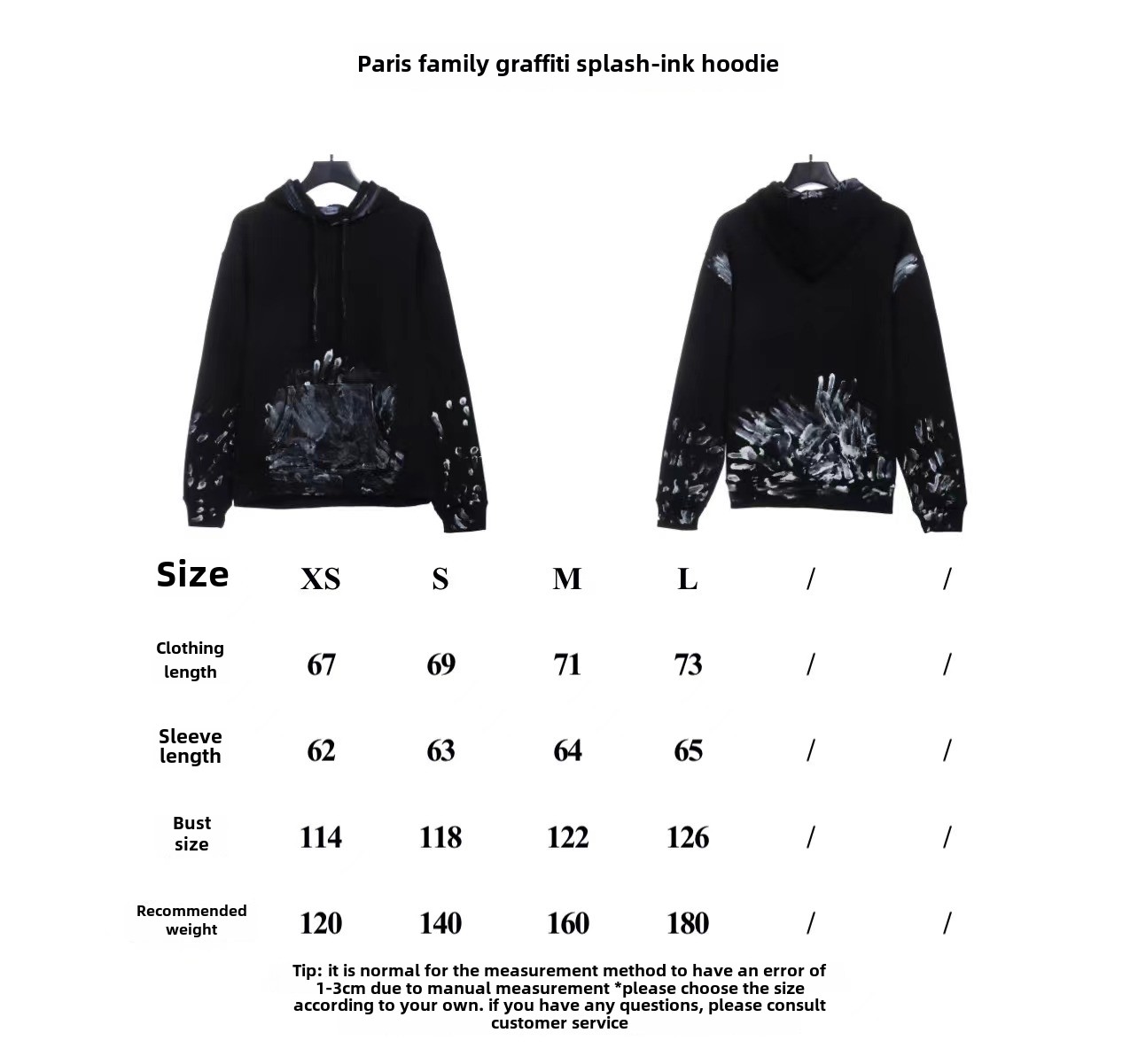 Balenciaga graffiti ink Hoodie