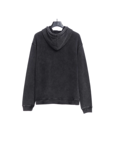 Balenciaga heavy wash pocket embroidered Hoodie 02