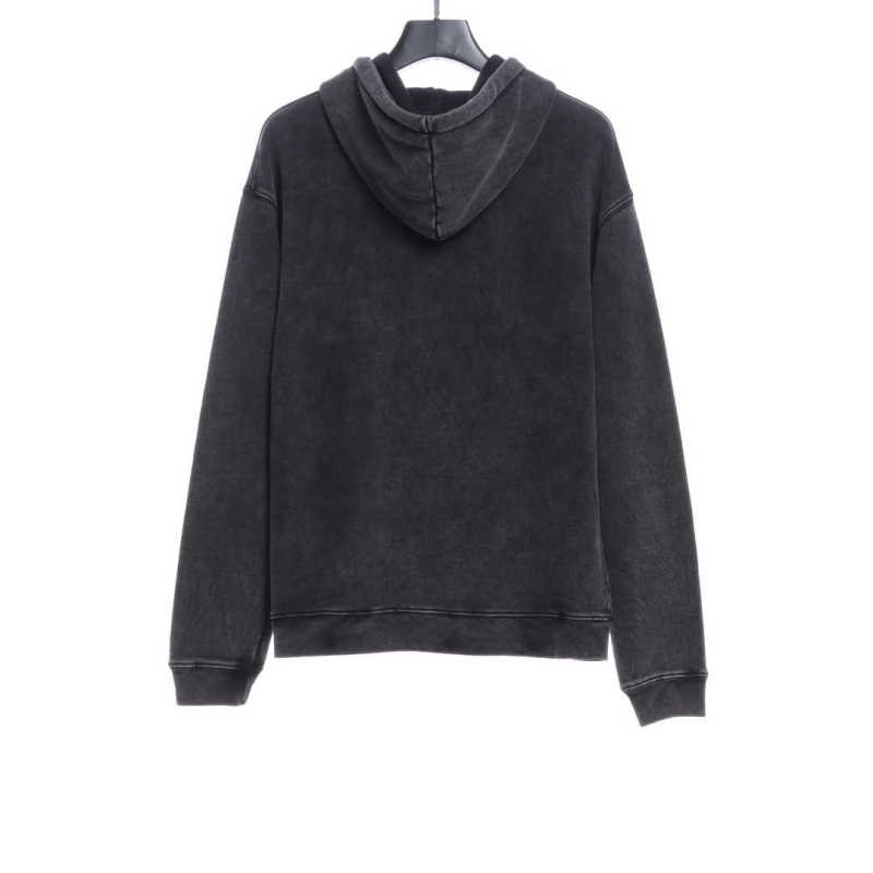 Balenciaga heavy wash pocket embroidered Hoodie
