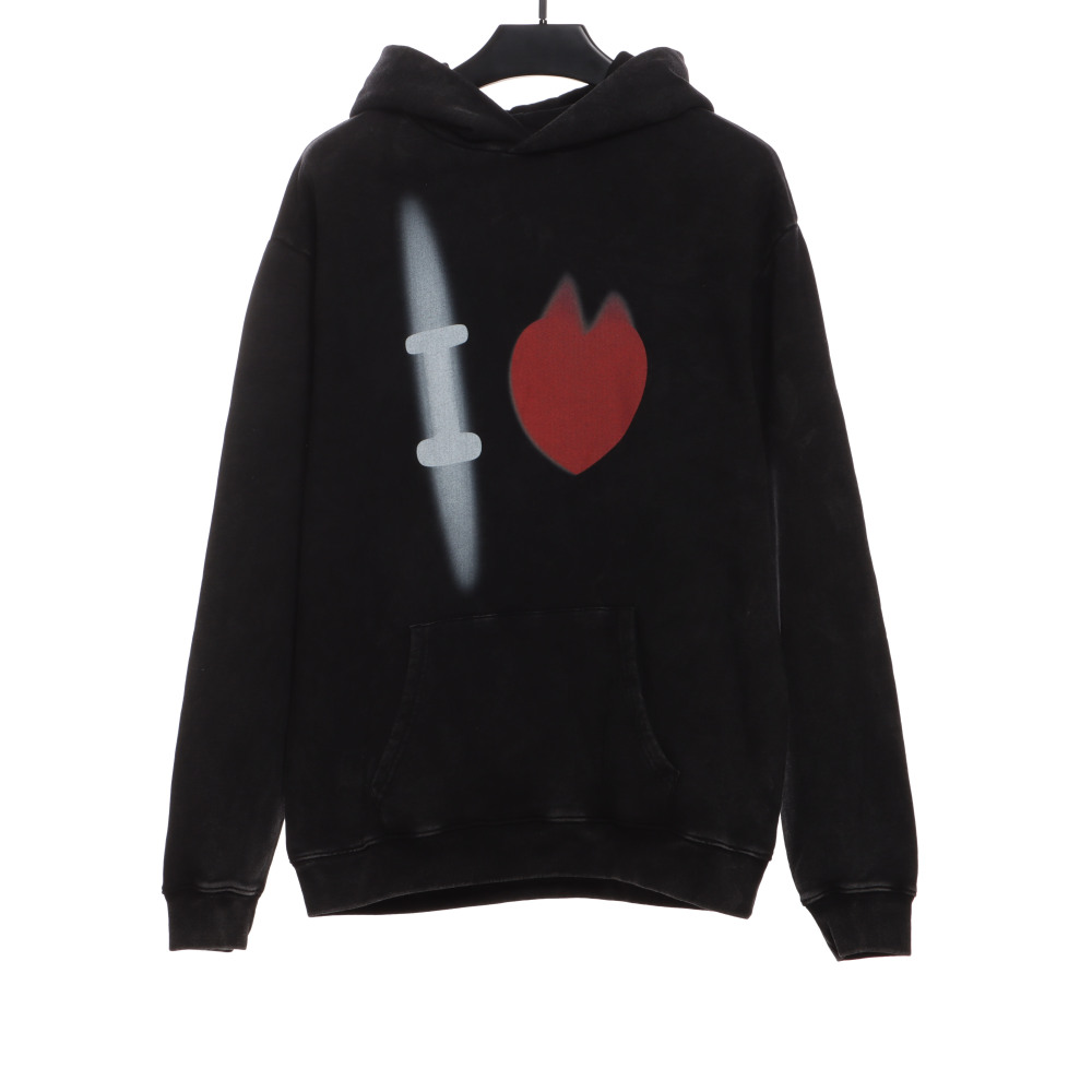  Balenciage love white ink direct printing Hoodie