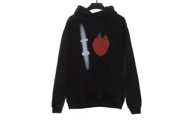 Balenciaga love white ink direct printing Hoodie 01