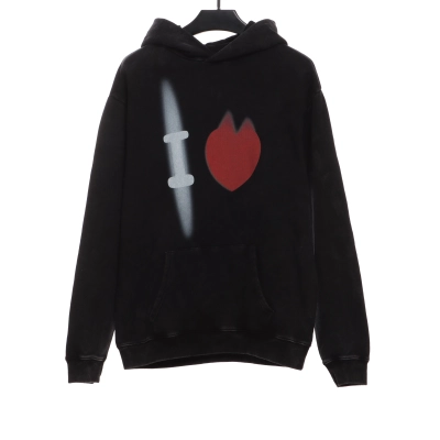 Balenciaga love white ink direct printing Hoodie 01