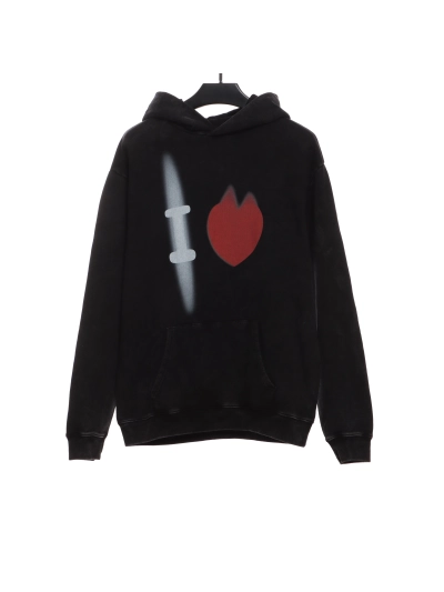 Balenciaga love white ink direct printing Hoodie 01