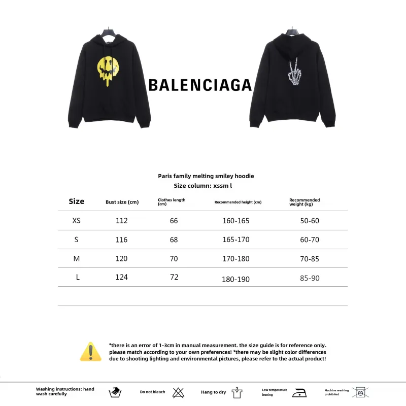  Balenciage melted smiley face Hoodie
